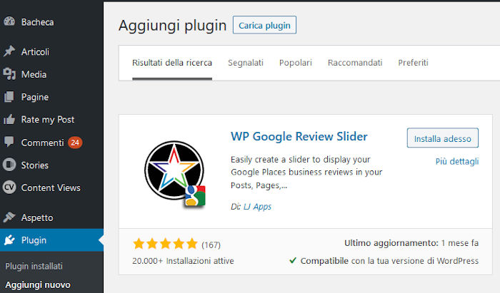 Widget WP Review Slider